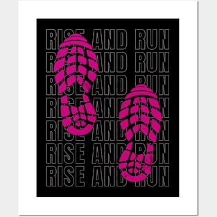 Runners Mantra Shoeprint Posters and Art